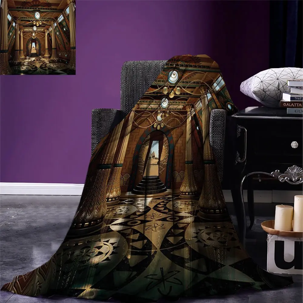 Одеяло в стиле Фэнтези с колоннами одеяло компьютерной графикой для кровати и