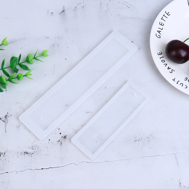 2Pcs Rectangle Silicone Bookmark Mold DIY Mould Making Resin Jewelry Craft Transparent |