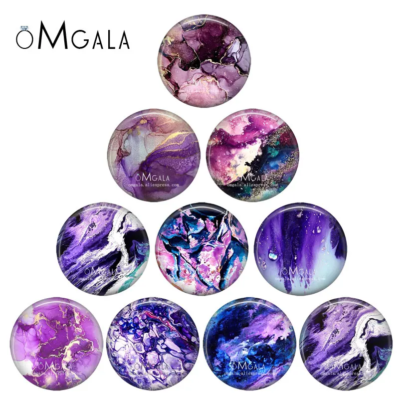

Watercolor Purple Abstract Texture Patterns 12mm/16mm/18mm/20mm/25mm Round photo glass cabochon demo flat back Making findings