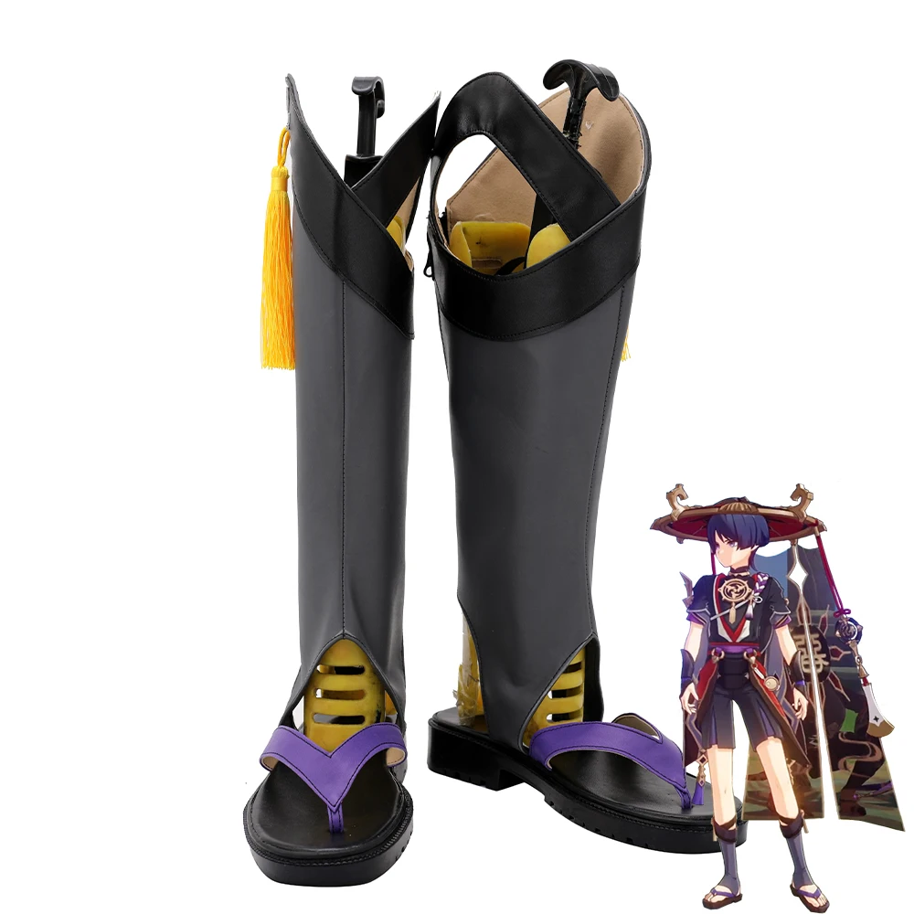 

Genshin Impact Scaramuche Shoes Cosplay Men Boots