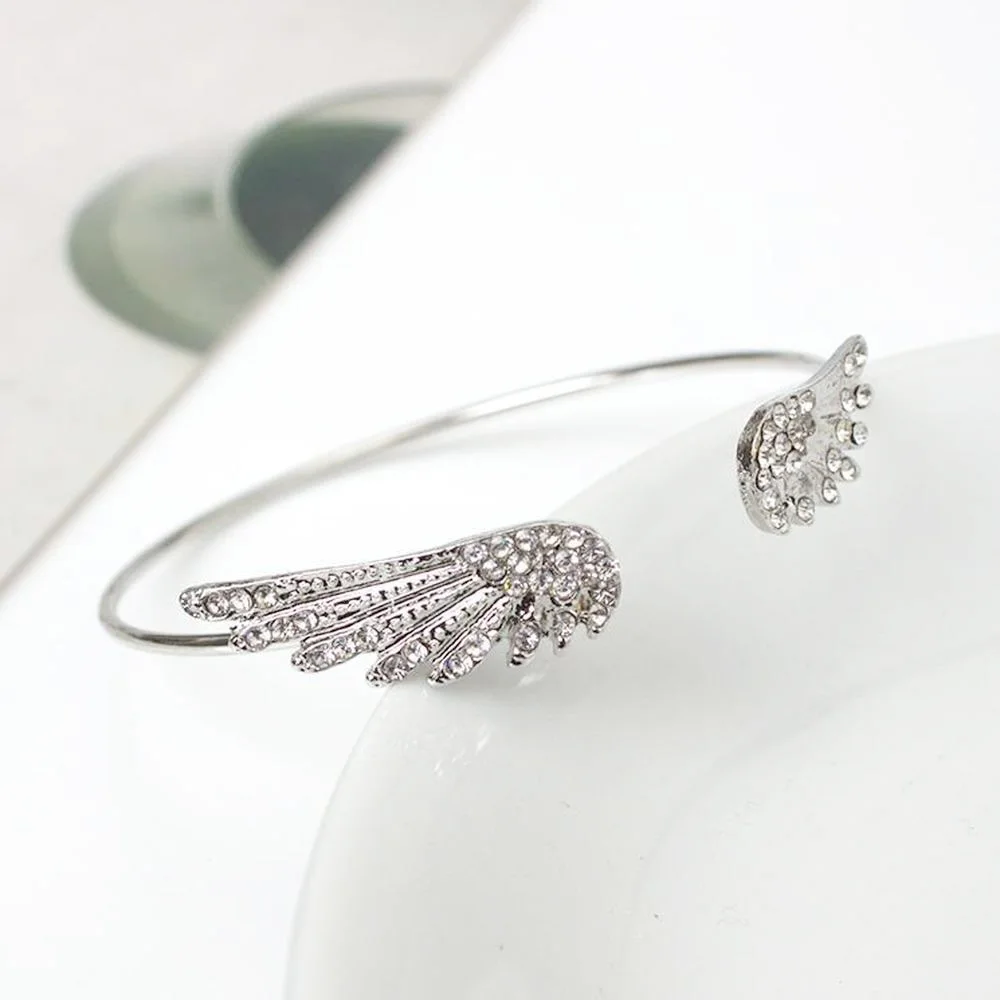 10 шт. оптовая продажа модный расширяемый регулируемый браслет с крыльями из