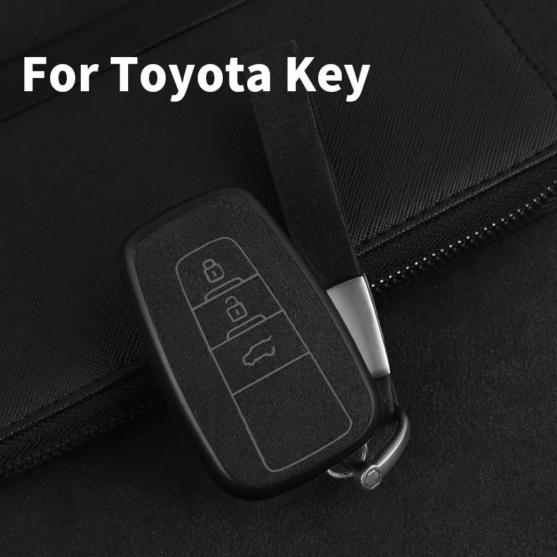 Замшевый ТПУ автомобильный корпус для дистанционного ключа чехол держатель Toyota