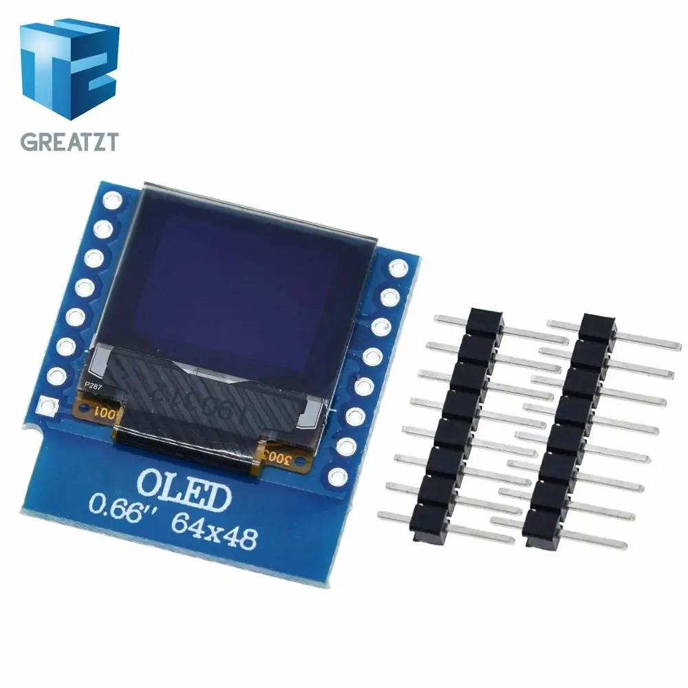 OLED щит V1.1.0 для wemos D1 мини 0.66 &quotдюймовый 64x48 IIC I2C|d1 mini|wemos d1 miniwemos |