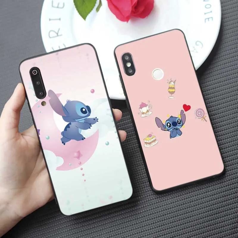 For samsung galaxy a50 a70 a30 a40 a20 s8 s9 s10 plus Clear Soft Silicone Phone Case Funny Stich anime |