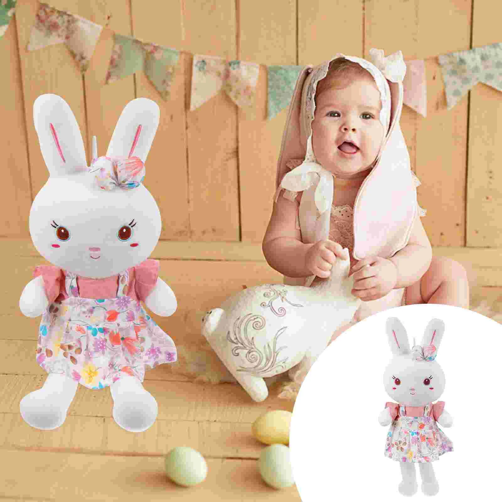 

Lovely Bunny Rabbit Plush Stuffed Toys Dolls with Clothes Toys for Children