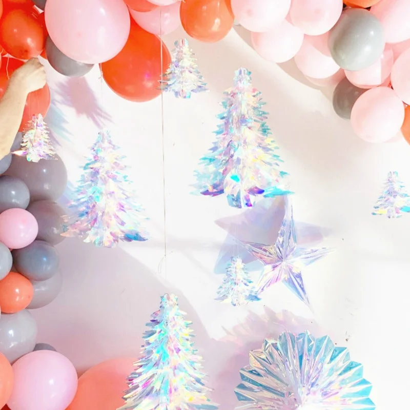 

New Christmas Party Window Wedding Decoration Neon Movie Neon Colorful Christmas Tree Pendant