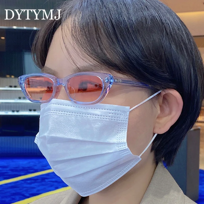 

DYTYMJ Small Frame Cat Eye Sunglasses Women/men 2022 Luxury Brand Glasses Fashion Transparent Shades Women Gafas De Sol Mujer