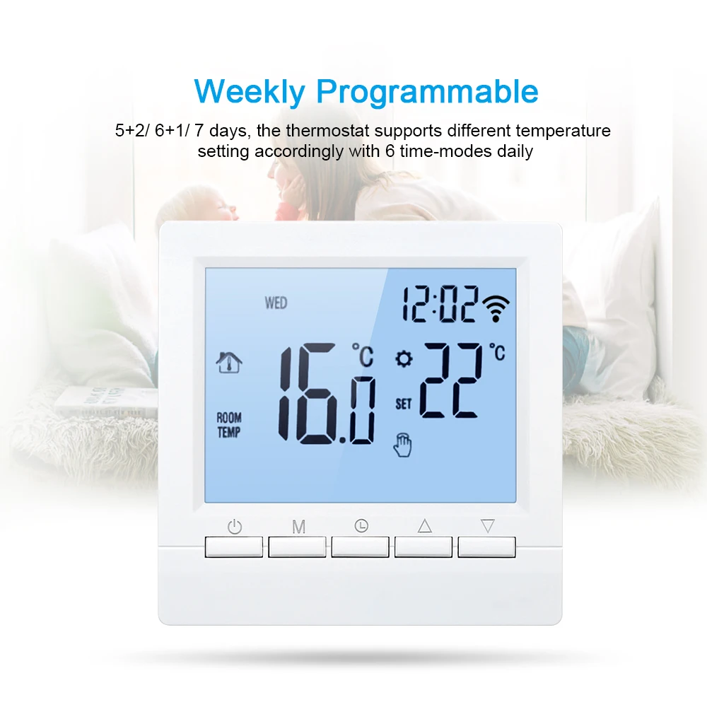 Wi Fi умный термостат цифровой контроль температуры Лер приложение управление