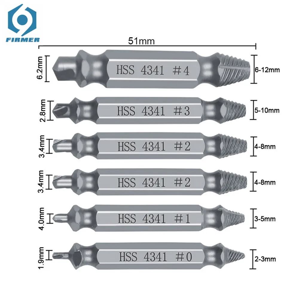 

4/5/6 шт поврежденный винт сверло для извлечения комплект в полоску сломанный винт удалитель болтов экстрактор легко вынуть снос инструменты