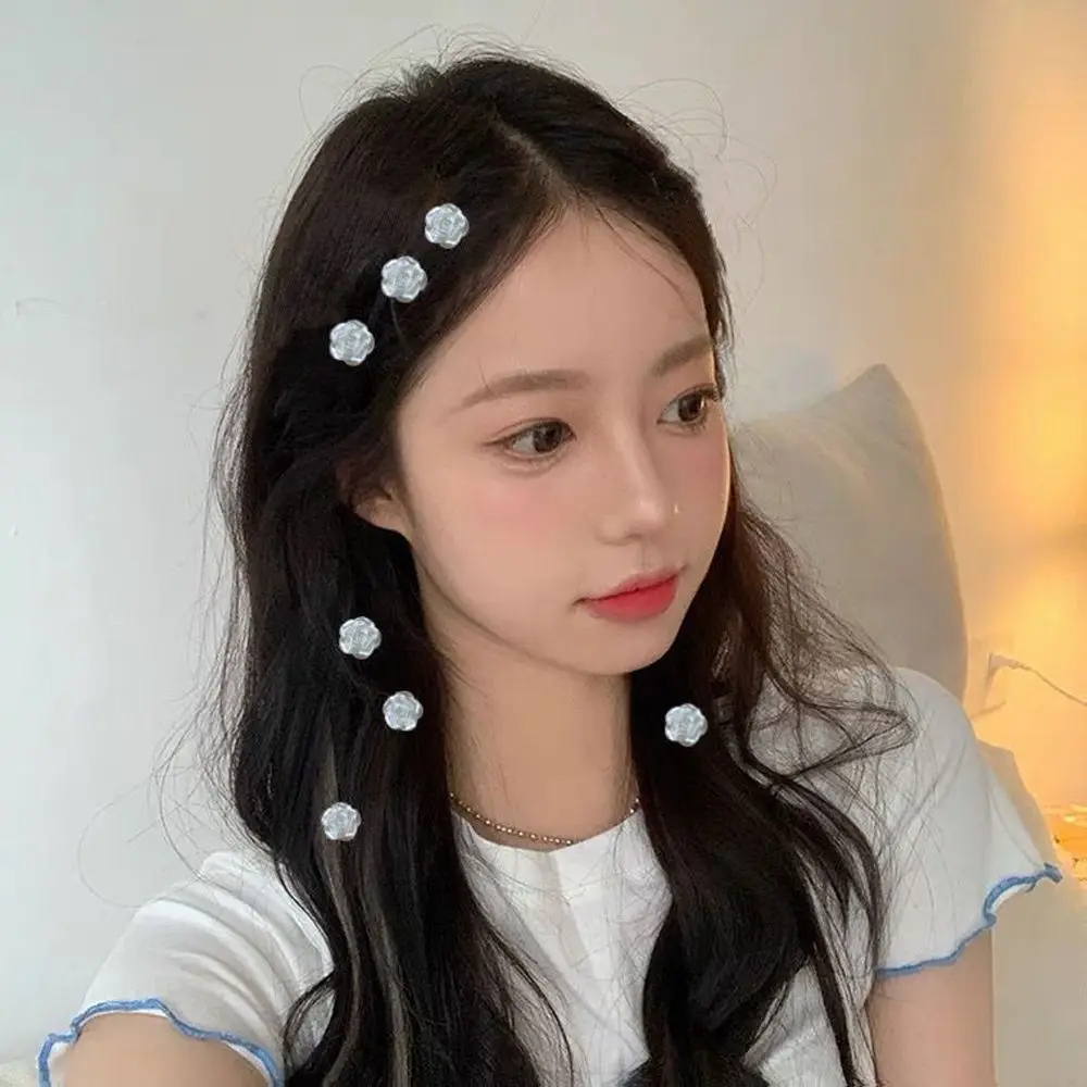 Новые корейские милые заколки для волос камелии женщин и девушек Элегантные