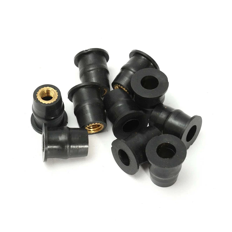 

50pcs Motorcycle M4/M5/M6 Rubber Well Nuts Windscreen Windshield Fairing Cowl Fastener Screws Accessories