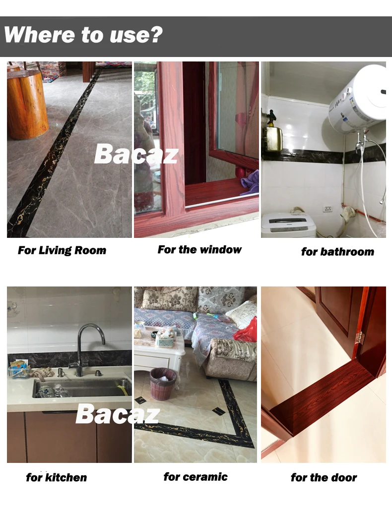 

10m Waist Line Cartoon Wall Sticker for Bathroom Kitchen Tiles Waterproof Self Adhesive PVC Wallpaper Border Wood Stickers