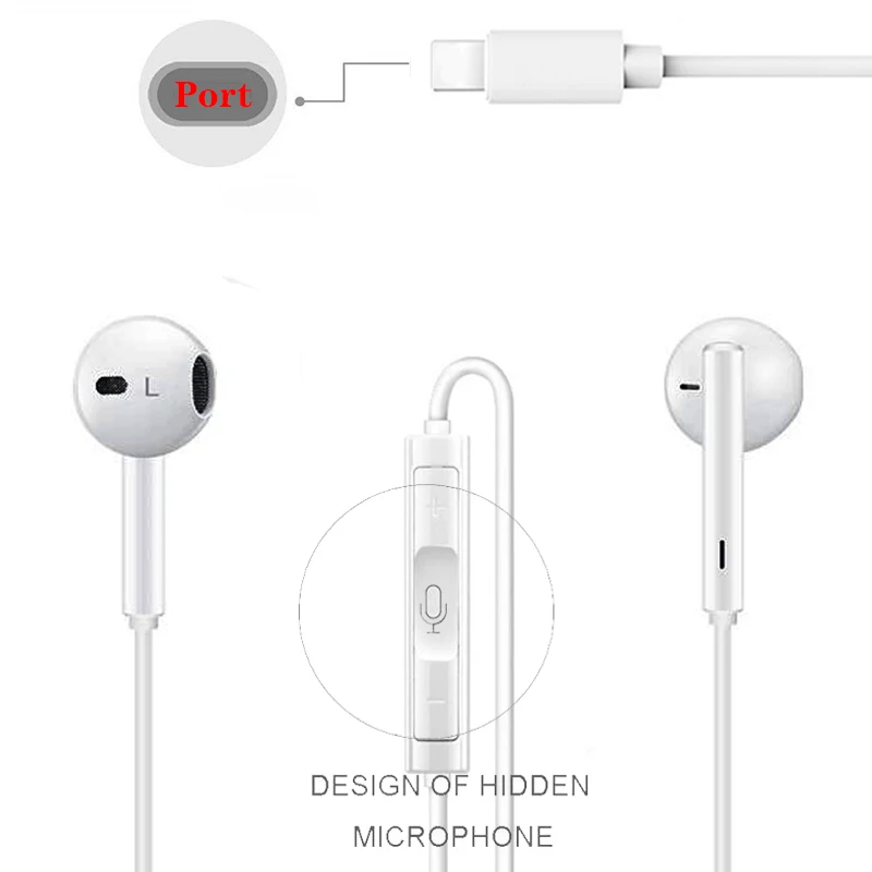 Проводные наушники Bluetooth для Apple iPhone 11 Pro XR X XS Max 8 7 Plus 6 SE вкладыши с микрофоном