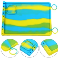 multi color 21cm30cm silicone foldable dab mat colorful silicone extraction pad smoking mat waterproof dab smoking accessories