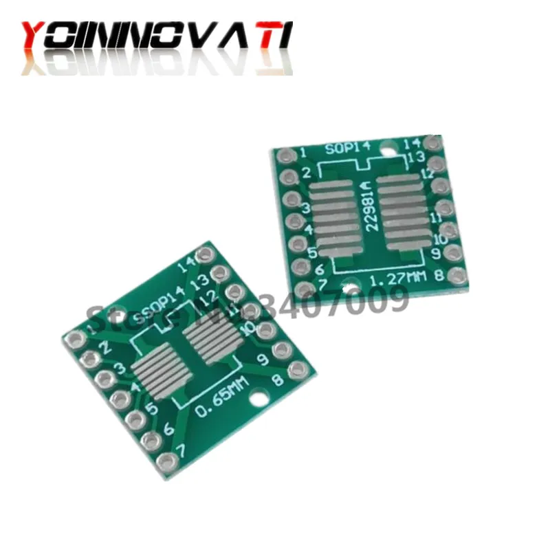 Фото 10 шт. SOP14 SSOP14 TSSOP14 для DIP14 Pinboard SMD DIP адаптер 0 65 мм/1 27 мм до 2 54 DIP-контактный шаг 10 шт. SOP14 SSOP14 TSSOP14 для DIP14 Pinboard SMD DIP адаптер 0 65 мм/1 27 мм до 2 54 DIP-контактный шаг