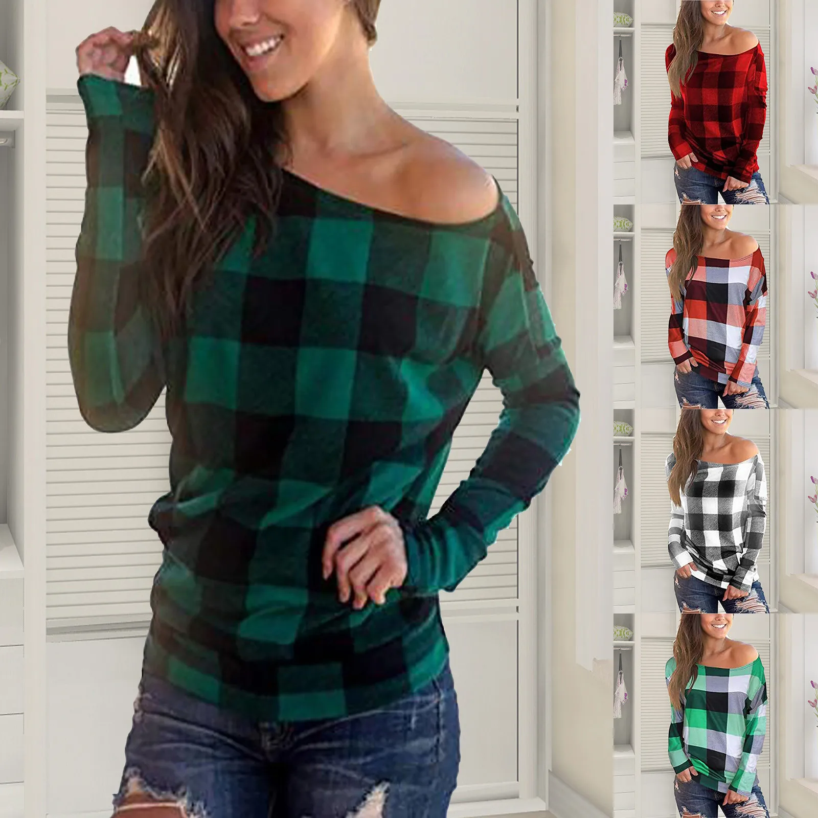 Модная блузка в клетку с принтом рубашка свободные пикантные топы открытыми