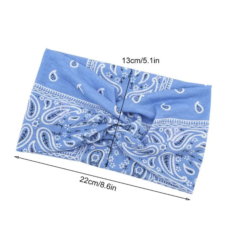 

Yoga Button Wide Headband Mask Holder Paisley Floral Doctor Ear Protect Headwrap