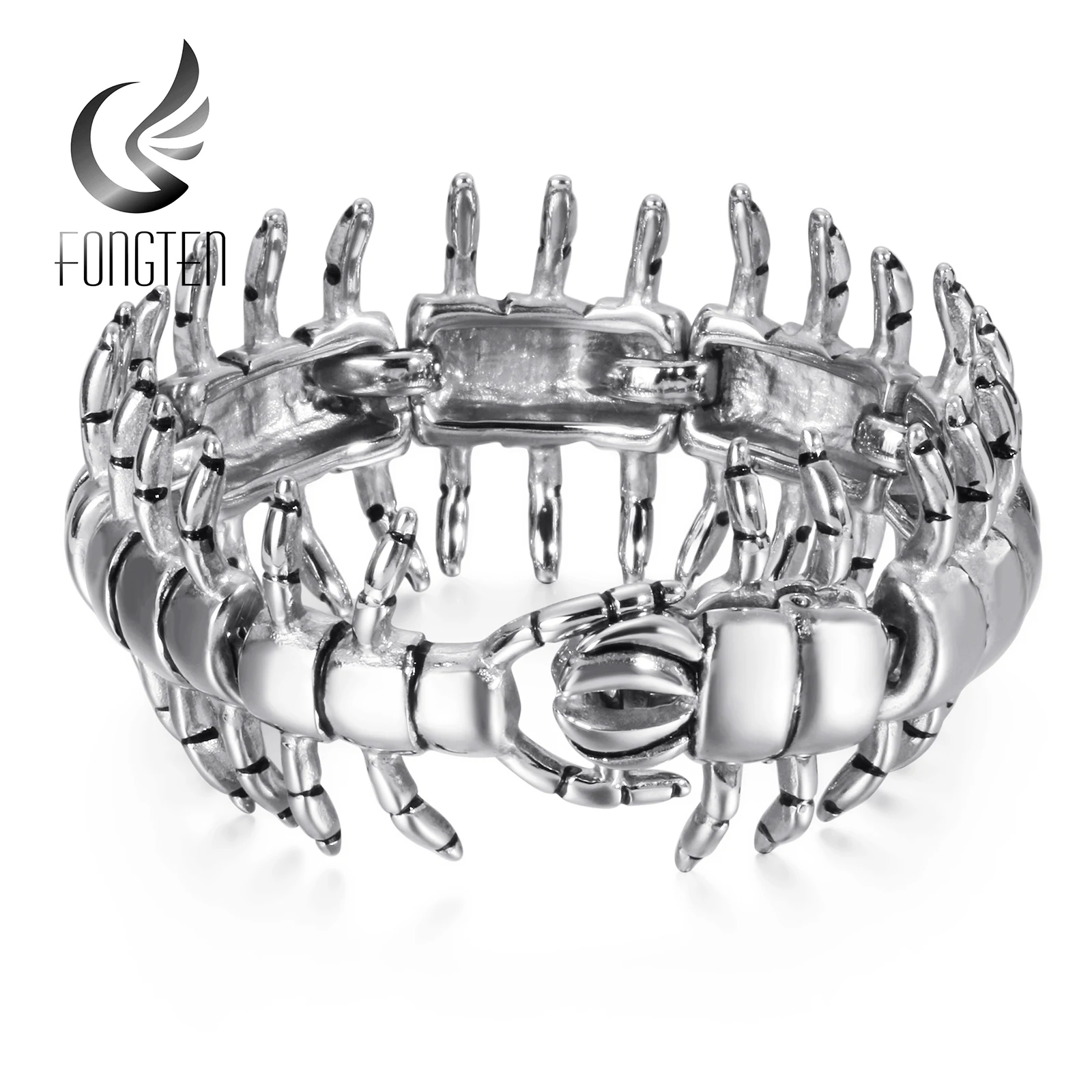 

Мужской браслет Fongten, массивная цепочка из нержавеющей стали с зеркальной полировкой, модные украшения, браслеты 2020