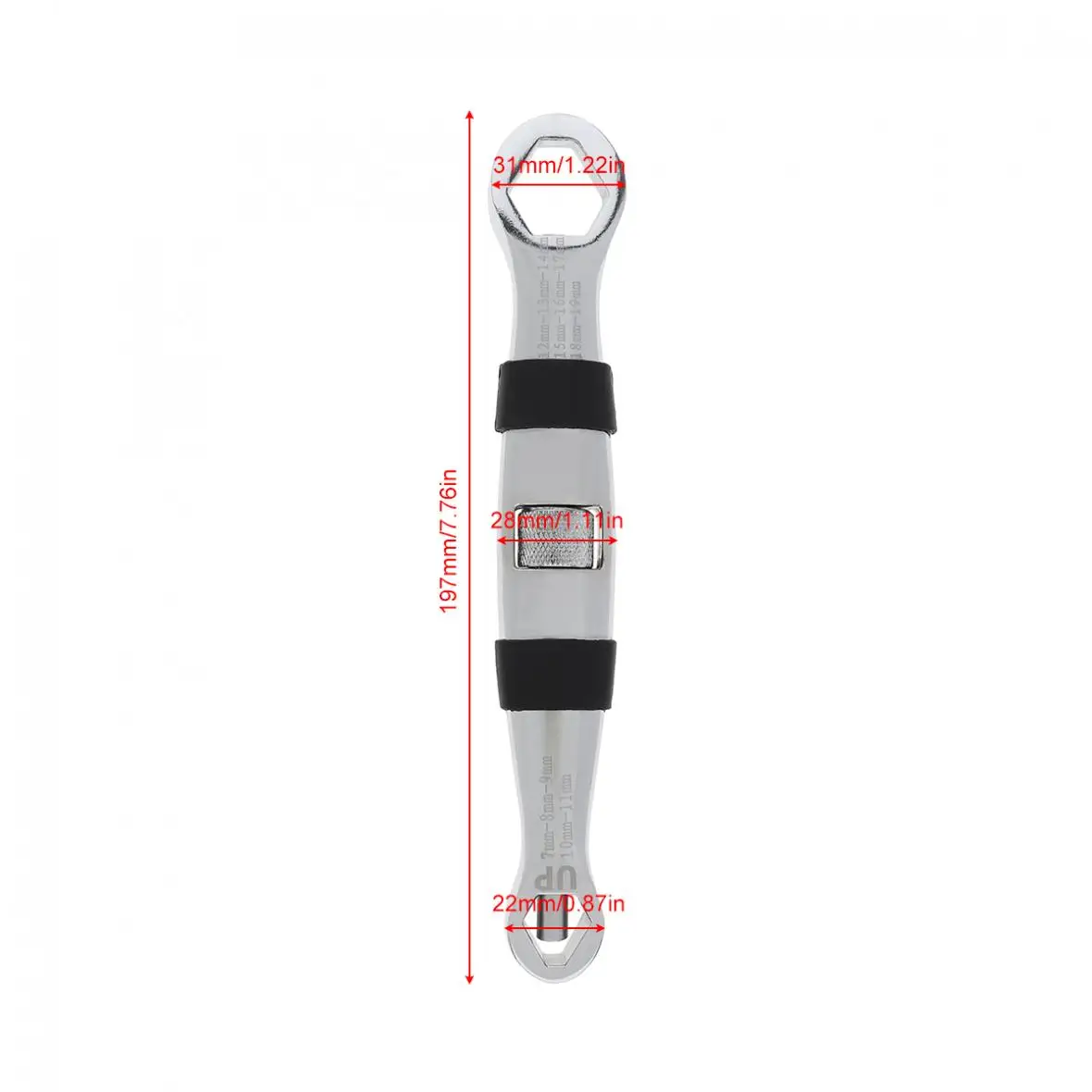 

16 In 1 Multi function Wrench Flexible Type 4mm to 19mm Adjustable Wrench Spanner Hand Tools Repair Kit