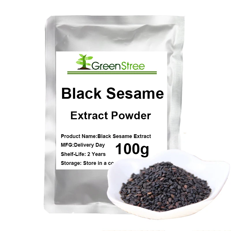 

Natural Black Sesame Extract Powder Cosmetic Raw, Delay Aging, Improve Skin Roughness