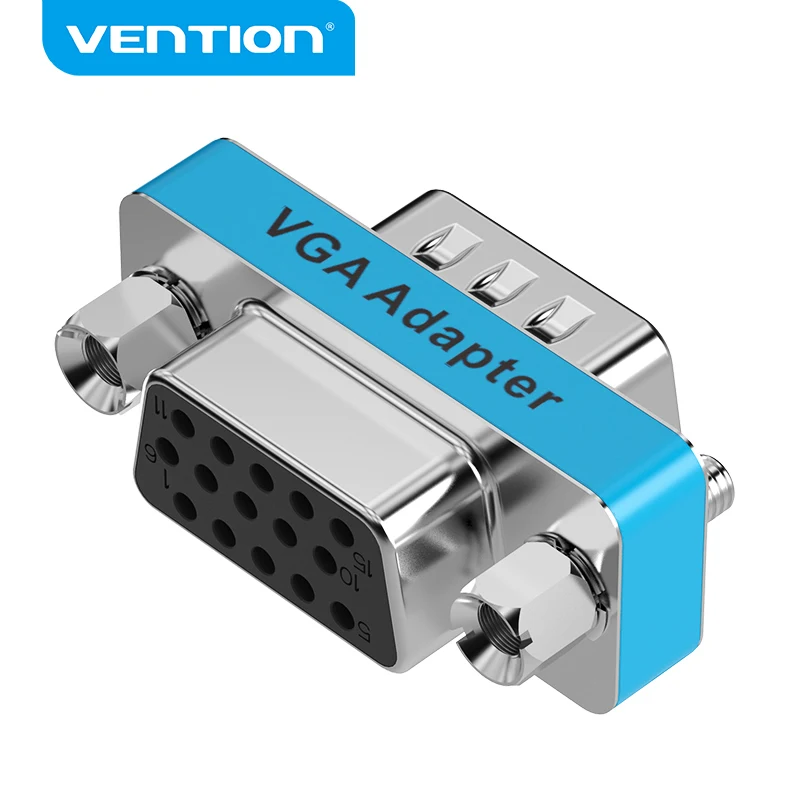Переходник Vention VGA 15 контактный папа Feamle адаптер HD15 мама с позолоченным для ПК ТВ