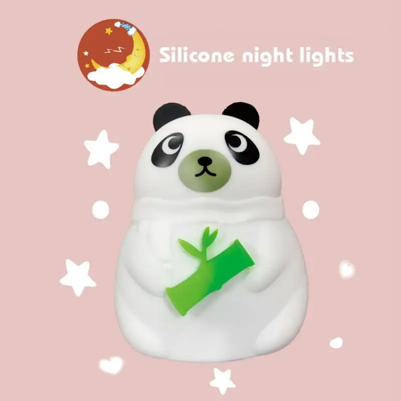 Милая креативная силиконовая лампа с usb зарядкой цветная детская Ночной