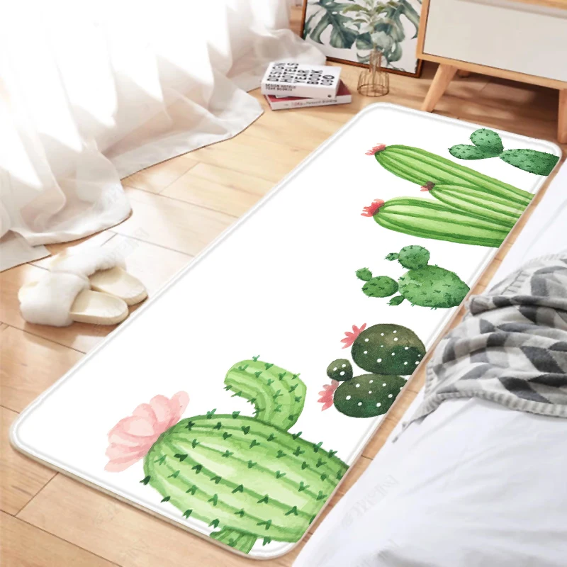 

Коврик для входной двери в ванную комнату с растениями, моющийся белый напольный коврик для кухни, спальни, гостиной, прикроватный коврик, с...
