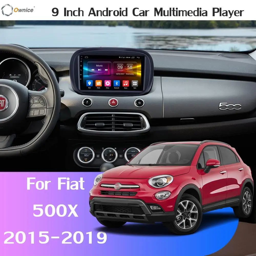 360 ° Панорамное 8 ядро 4G+ 64G Android 9,0 автомобильное мультимедийное радио для FIAT 500X- головное устройство gps навигация SPDIF DSP CarPlay