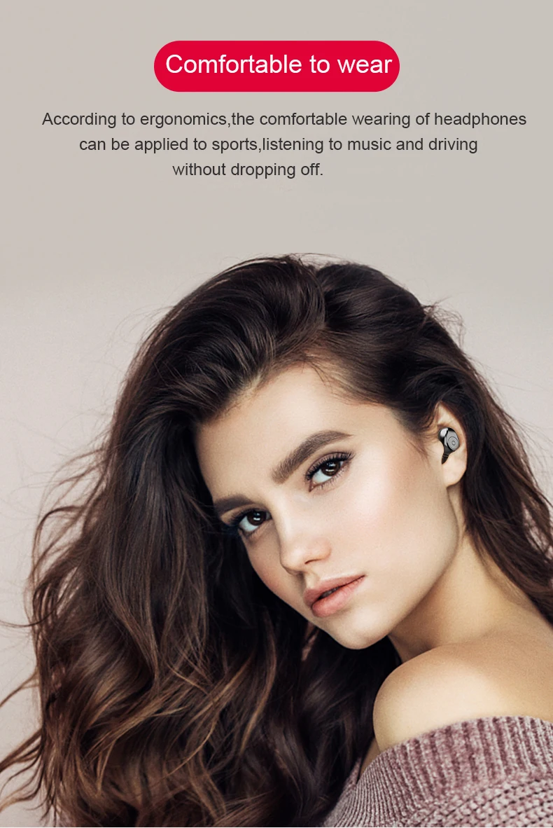 TWS Upgrade Bluetooth 5,0 EDR Беспроводная умная Спортивная гарнитура HIFI HD музыкальные наушники для мужчин IPX6 Водонепроницаемая кнопка управления