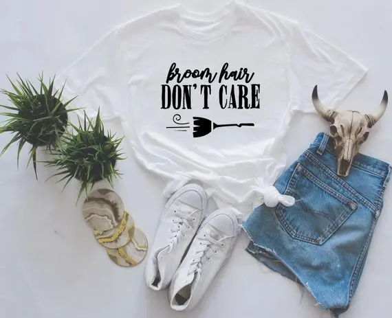 Футболка женская с рисунком ведьмы на Хэллоуин милая стильная футболка