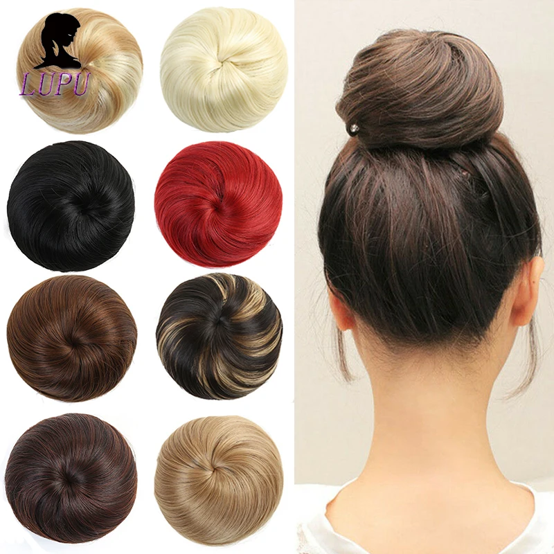 LUPU пончик шиньон короткие синтетические волосы для наращивания зажим волос в