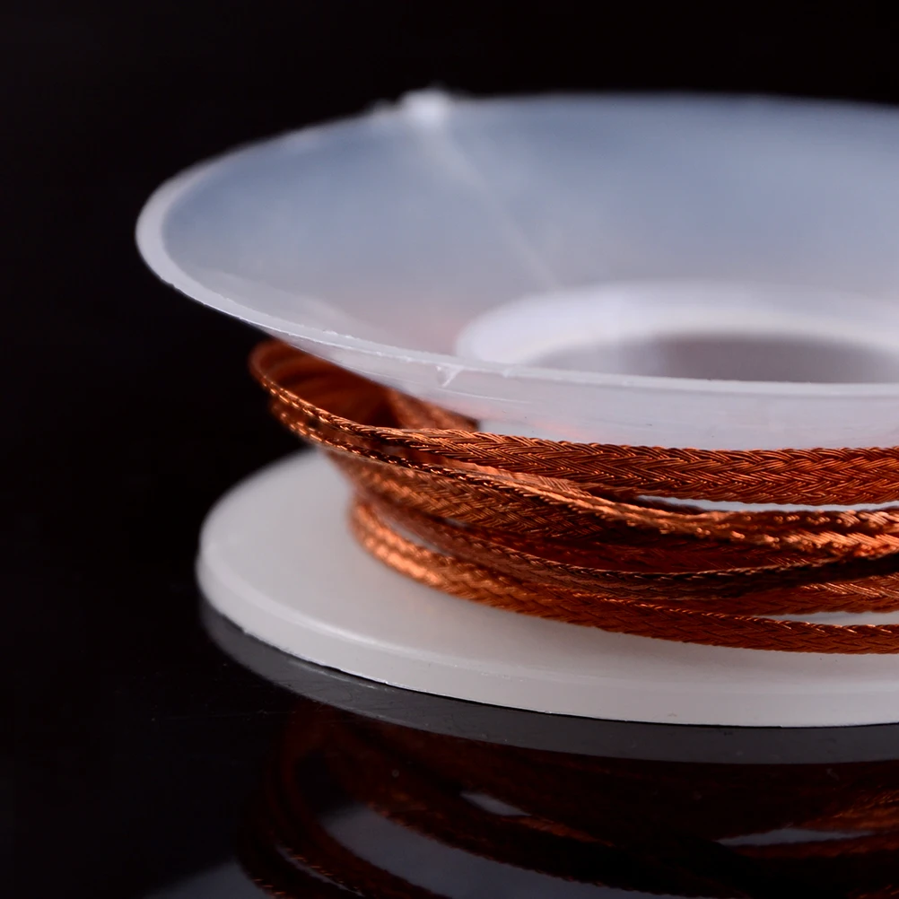 

New 5ft 2.0mm Desoldering Braid Solder Remover Sucker Flux Wick Cable Wire Lead Wholesale 5PCS