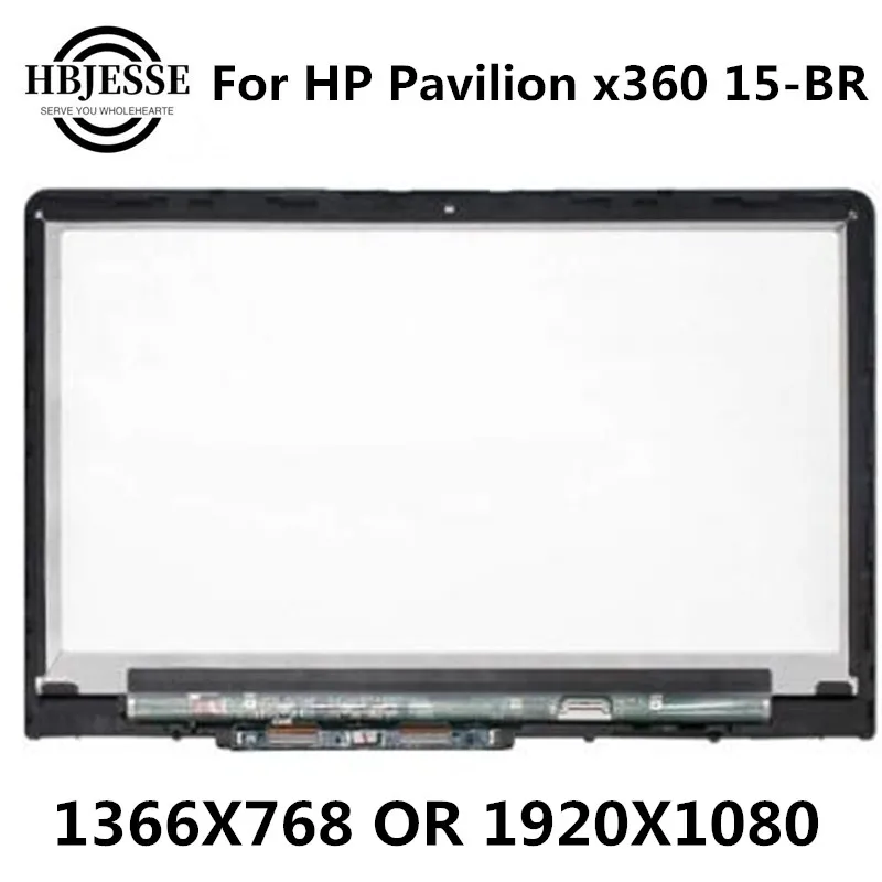 ЖК-дисплей для серии HP Pavilion x360 15-BR сенсорный экран в сборе дигитайзер панель +