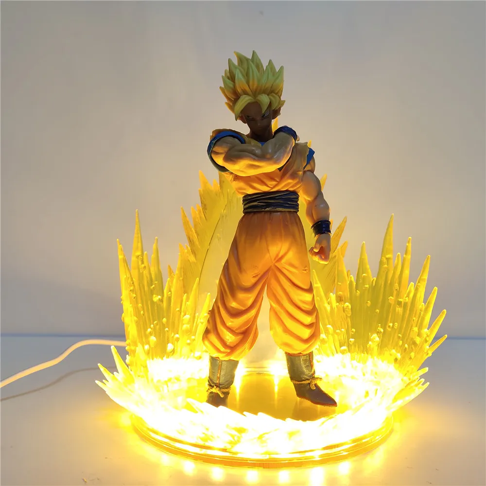 3D фигурки из аниме Dragon Ball Z Сон Гоку Супер сайян #57 светодиодный комплект
