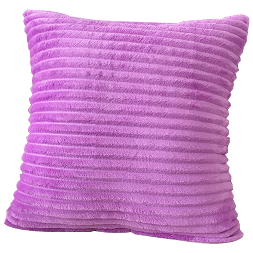 Квадратный мягкий Бархатный Чехол для подушки на молнии офисный однотонный