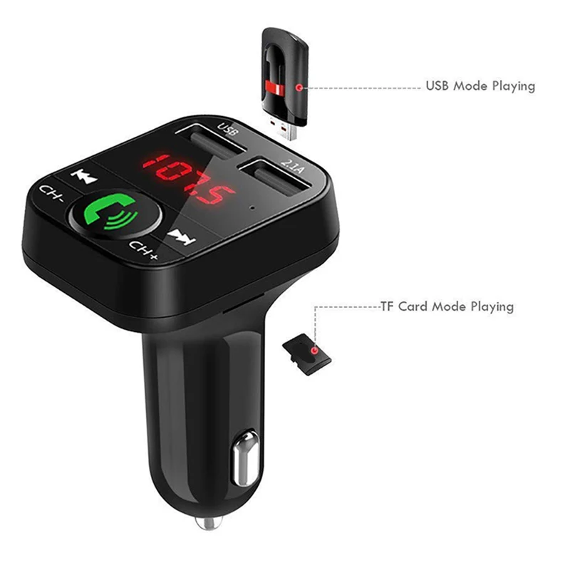 Автомобильный Bluetooth MP3 плеер гарнитура беспроводной громкой связи FM карта usb