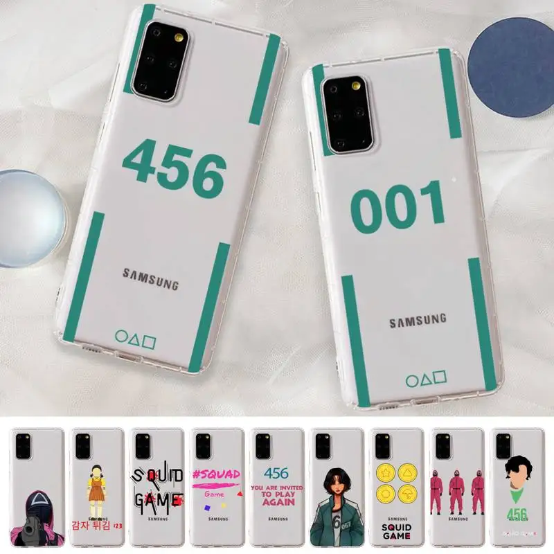 

YNDFCNB Squid Game TV 456 Phone Case For Samsung A 10 20 30 50s 70 51 52 71 4g 12 31 21 31 S 20 21 plus Ultra