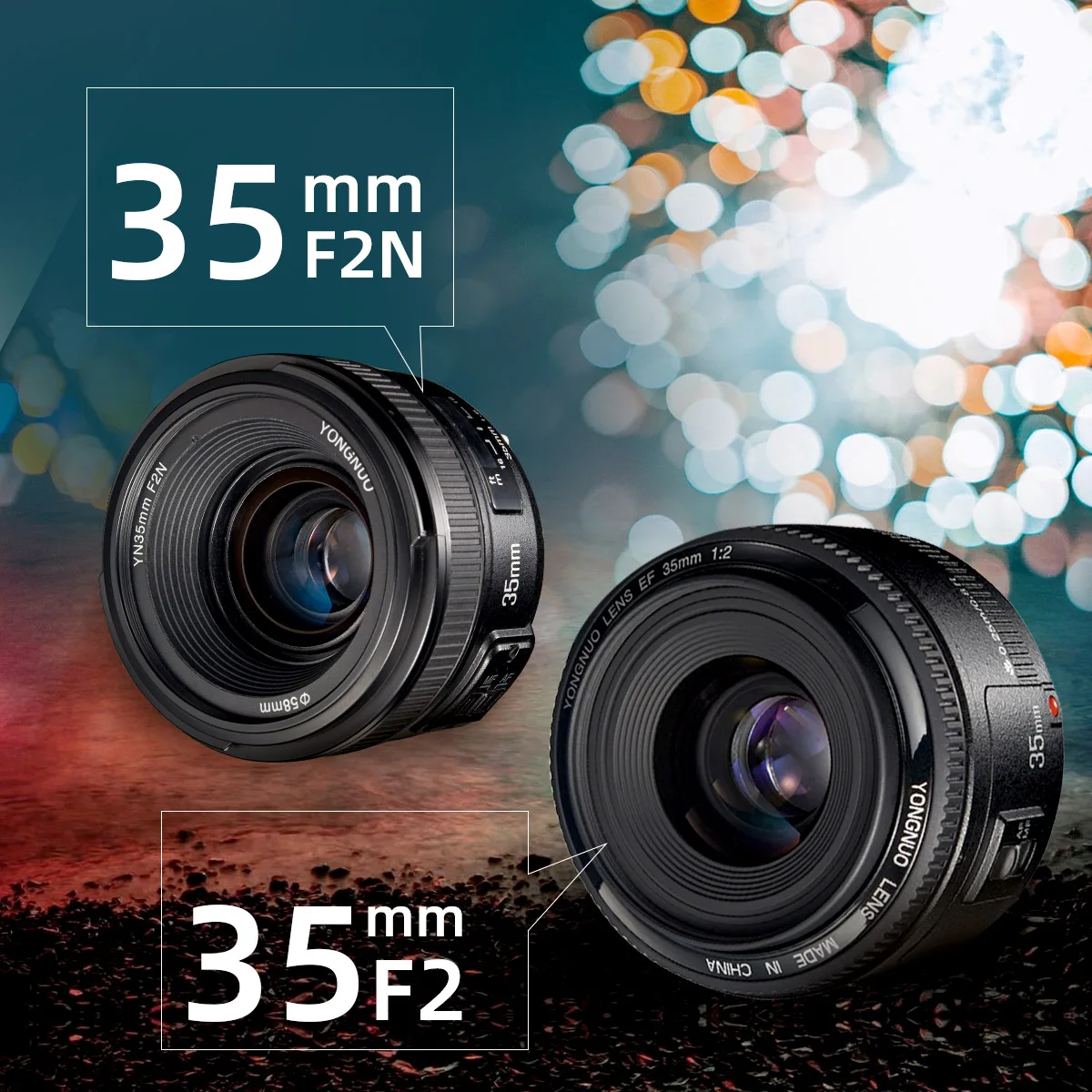

YONGNUO Wide-Angle Large Aperture Auto Focus Lens YN35mm F2 for Nikon D7100 D3200 D3300 D3100 D5100 D90, for Canon DSLR Camera