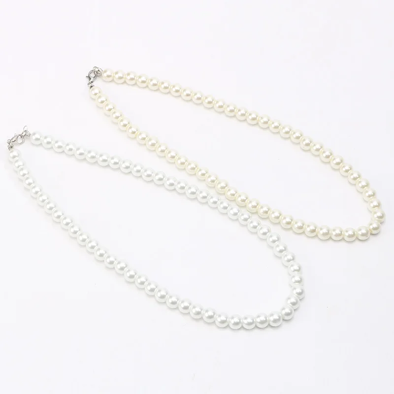 Жемчужные ожерелья для женщин цепь с искусственным жемчугом ожерелье колье