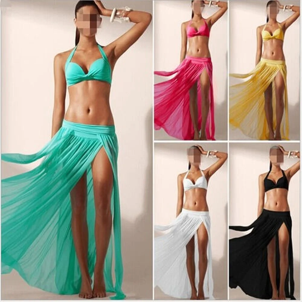 

Women Bikini Cover Up Swimwear Beachwear Pareo Sarong Maxi Wrap Long Skirt