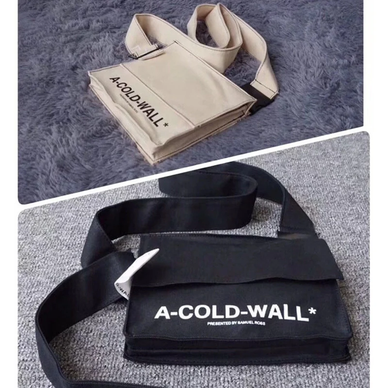 

ACW Casual Fashion A-COLD-WALL Shoulder Bags Hip Hop Apricot Black A-COLD-WALL Chest Bags Functional Tactical Sports ACW Bags