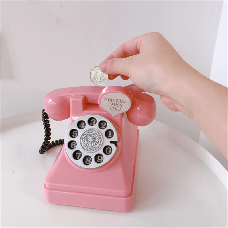 Симпатичная пластиковая Копилка в стиле ретро для телефона Детская копилка