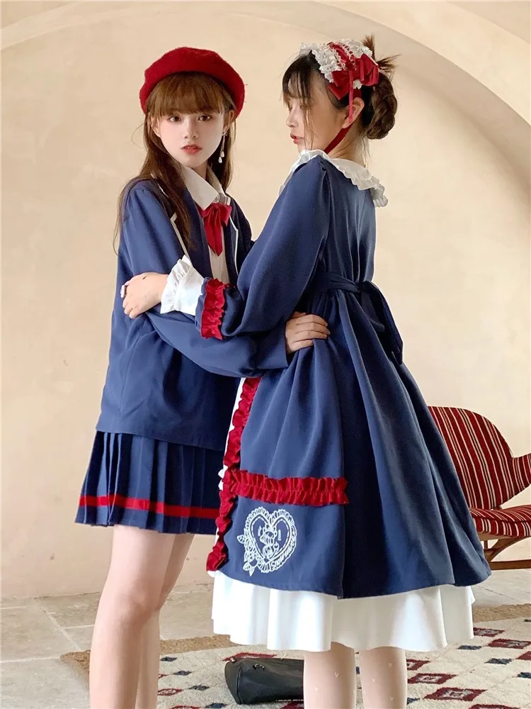 

Lolita Set Op Dress Suit Coat Jk Top Skirt Sailor Suit Cute Sweet Girls Lolitas Outfit Uniform Kawaii Style Gothic Cosplay Cloth