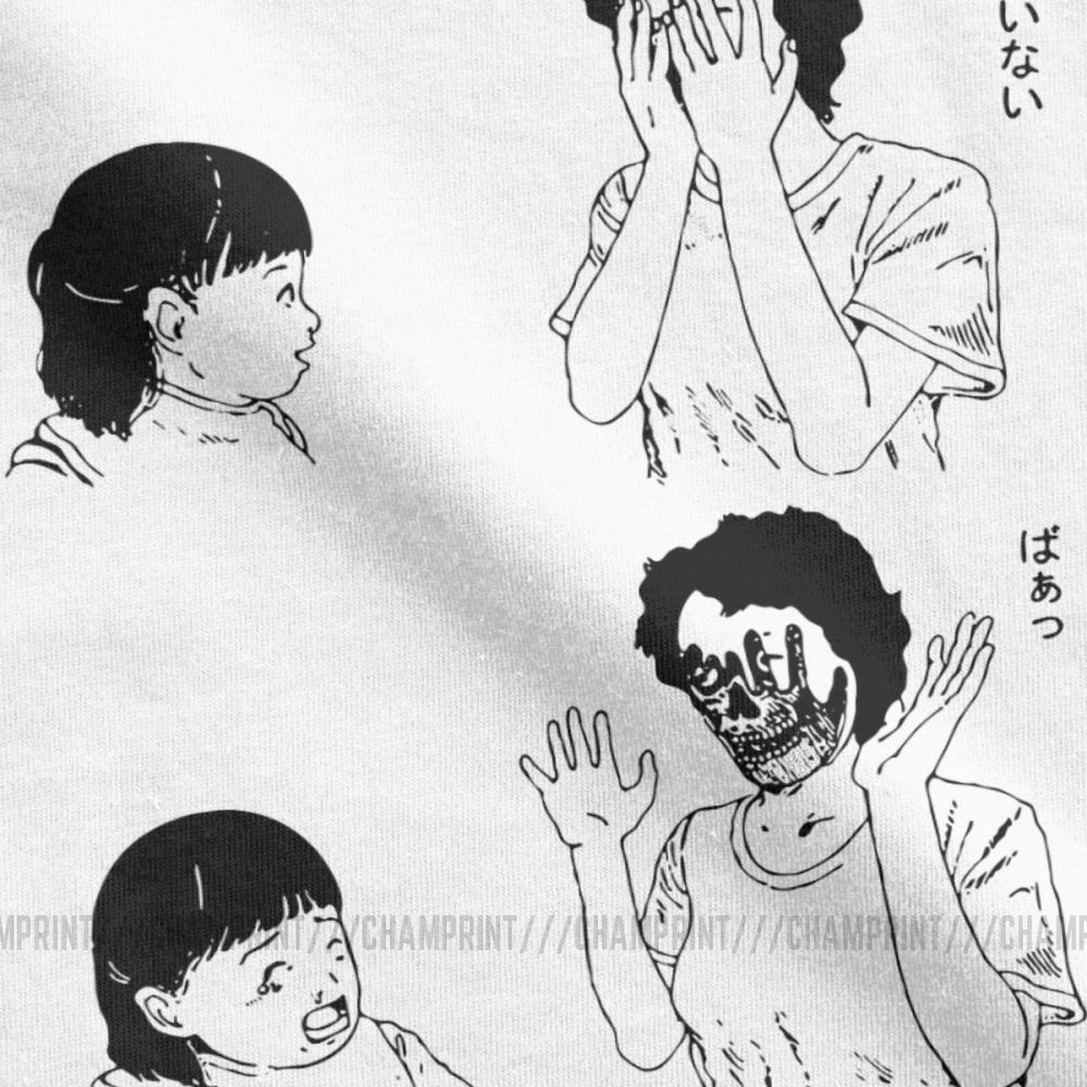 Футболка Shintaro Kago Peek a boo Мужская японская рубашка из хлопка с коротким рукавом