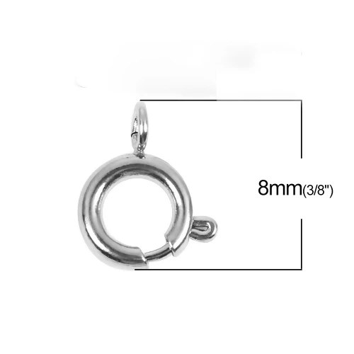 5 шт. 304 болт из Нержавеющей Стали Застежками пружинного кольца серебряный Цвет 11