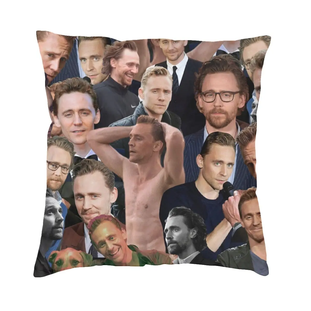 Tom Hiddleston фотоколлаж подушка чехол мягкая искусственная Подарочный квадратный