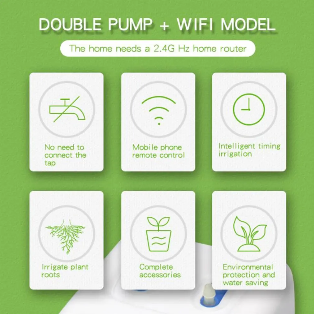 

2021 New WIFI Mobile Phone Control Drip Irrigation System Intelligent Automatic Watering Device Garden Water Pump Timer System