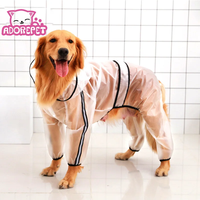 Прозрачный большой плащ для больших собак Лабрадора питбулл водонепроницаемый