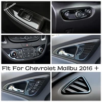 black brushed accessories for chevrolet malibu 2016 2020 ac control panel door bowl head light switch lift button cover trim