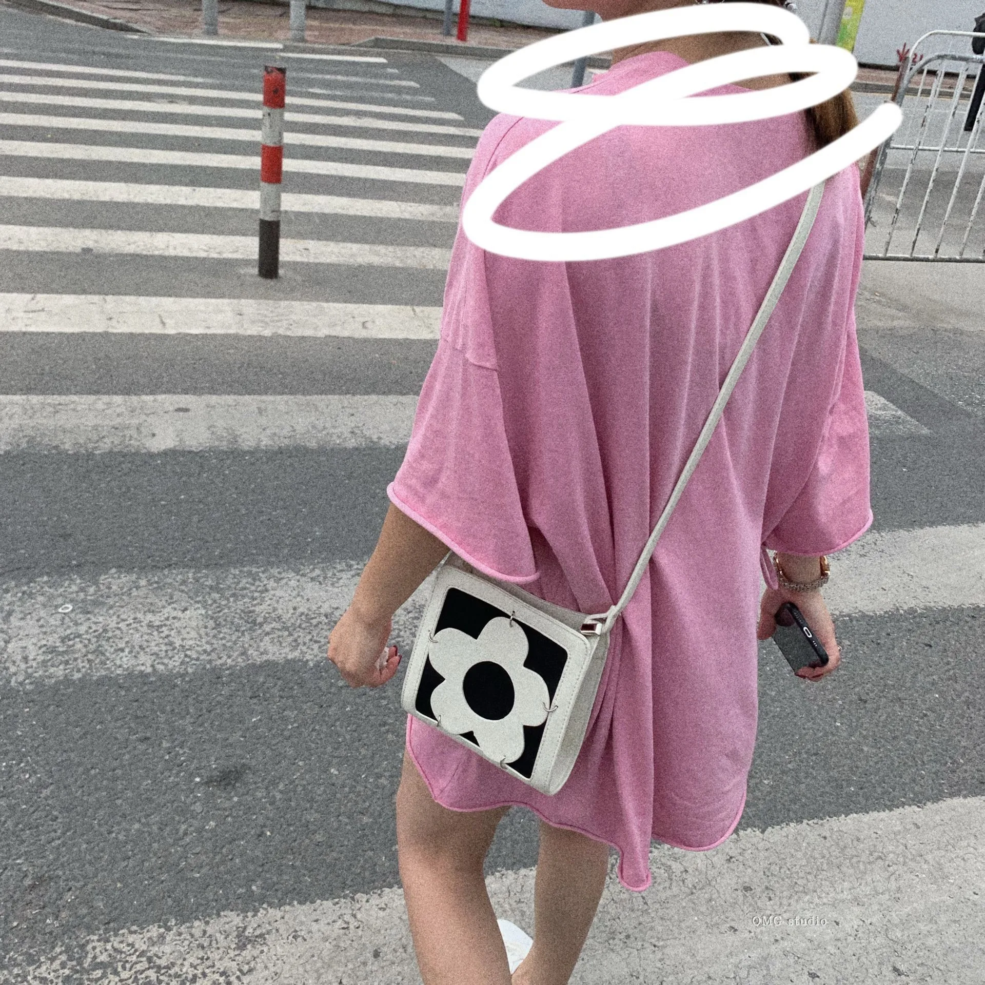 

New Flower Pattern Women Messenger Bags Designer Small Square Shoulder Bags Student Girls Cute Panelled Luxury Leather Handbags